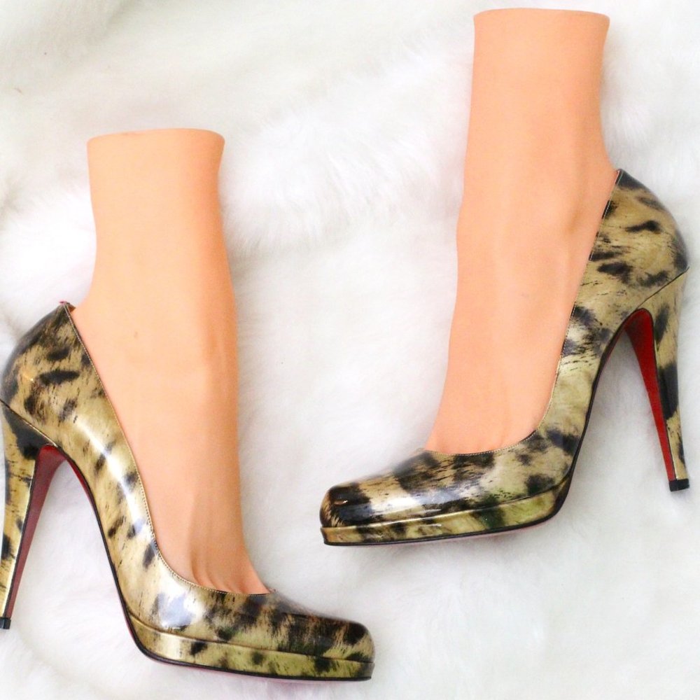 Christian Louboutin Yellow Decollete Zeppa